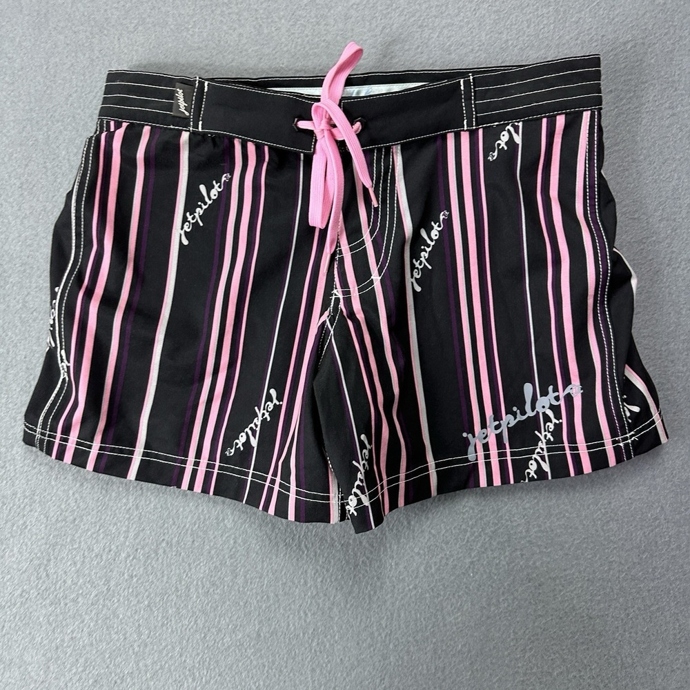 Jetpilot board‎ shorts Trunks women's sz 1 Pink Black New Without Tags Lined
